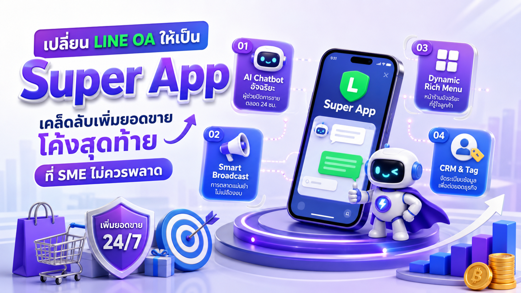 เปลี่ยน LINE OA ให้เป็น "Super App" เคล็ดลับเพิ่มยอดขายโค้งสุดท้าย ที่ SME ไม่ควรพลาด